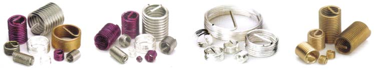 various thread inserts from BAER for different materials